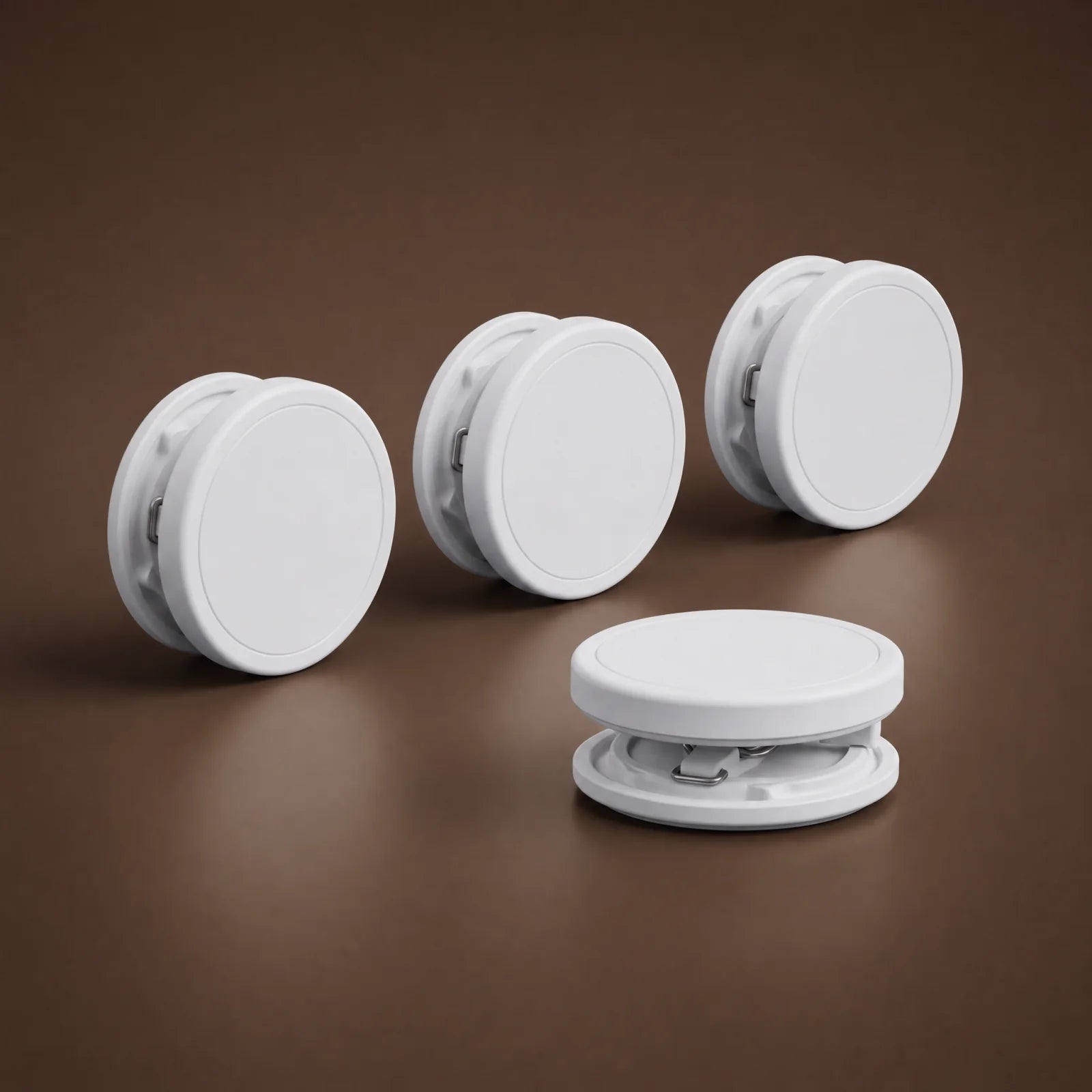 Weighted Clips - set of four round white weighted laundry clips
